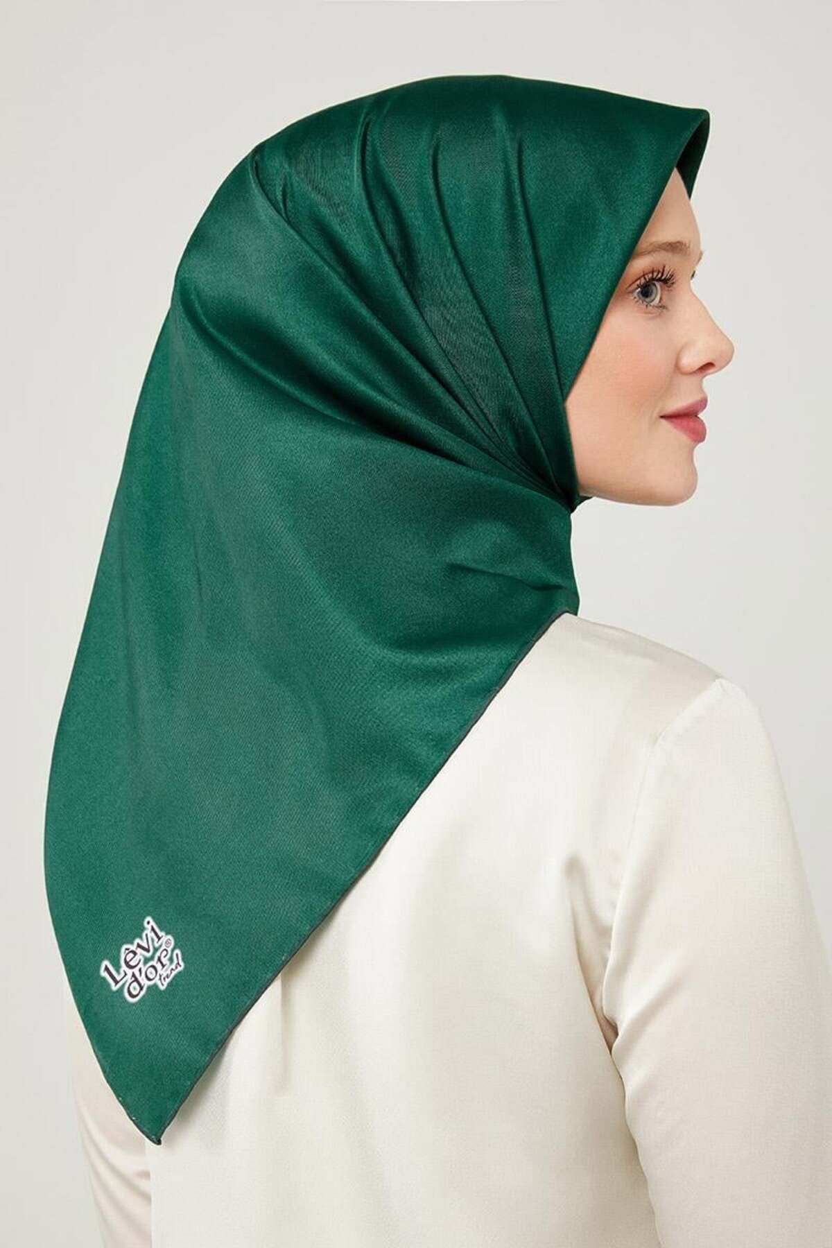 روسری آبی Twill Trend Plain اورجینال Levidor