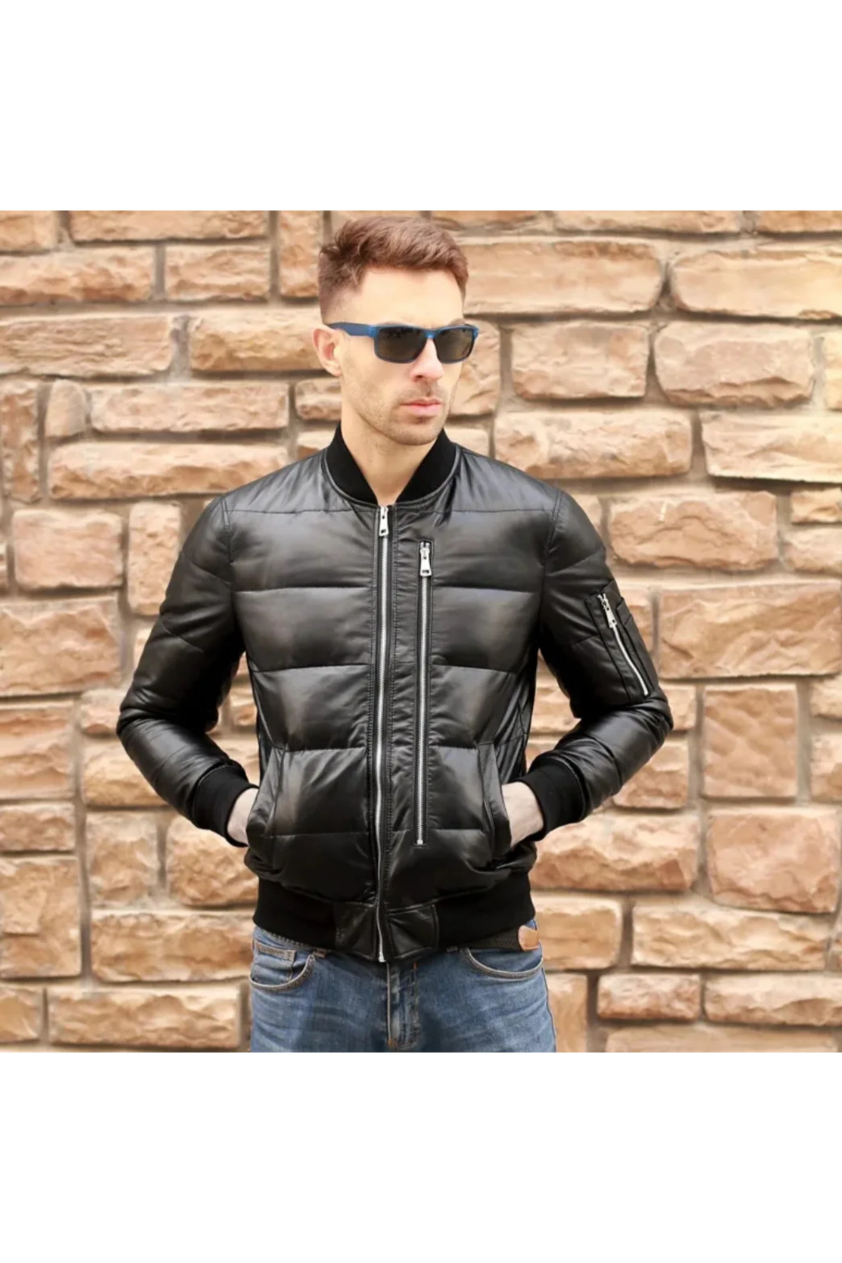 کاپشن چرم مردانه NYC GİYİM TEKSTİL 821301626