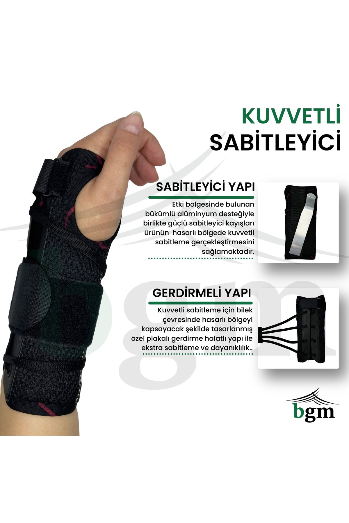 bgm-High Quality Static Hand Wrist Splint - Metal Support, Duplex Stretch 7