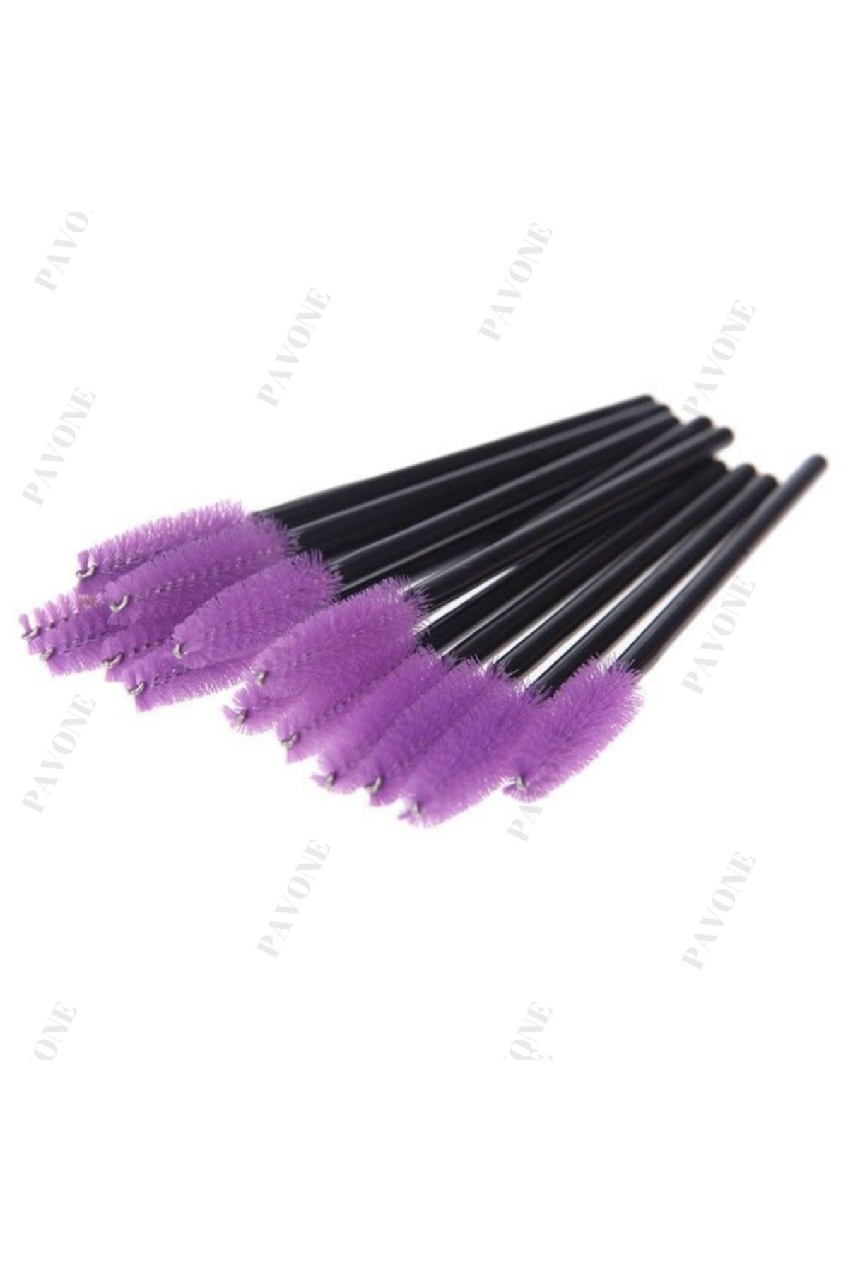 برس شانه زدن مژه ابرو - 50 عدد - برای آرایش دائمی و روش مژه ابریشم - بنفش Pavone