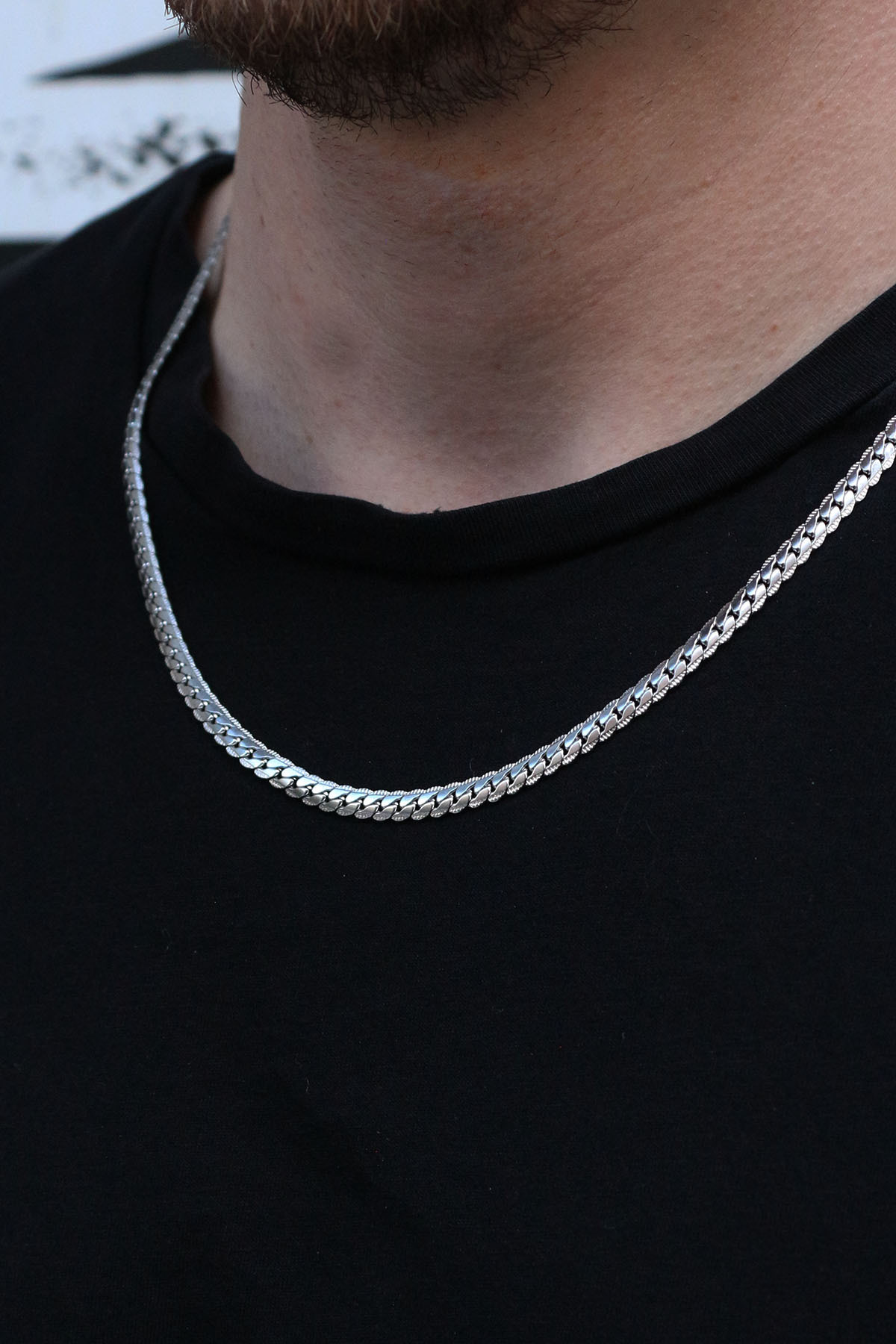 Dukkanka Urban Snake Non-Tarnish Silver Color 100% Stainless Men's