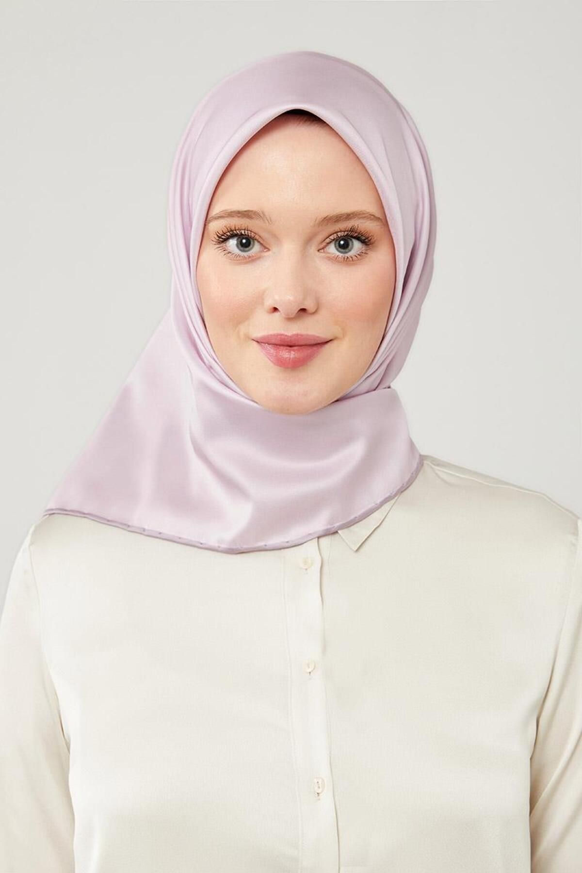 روسری صورتی Twill Trend رنگ جامد Levidor