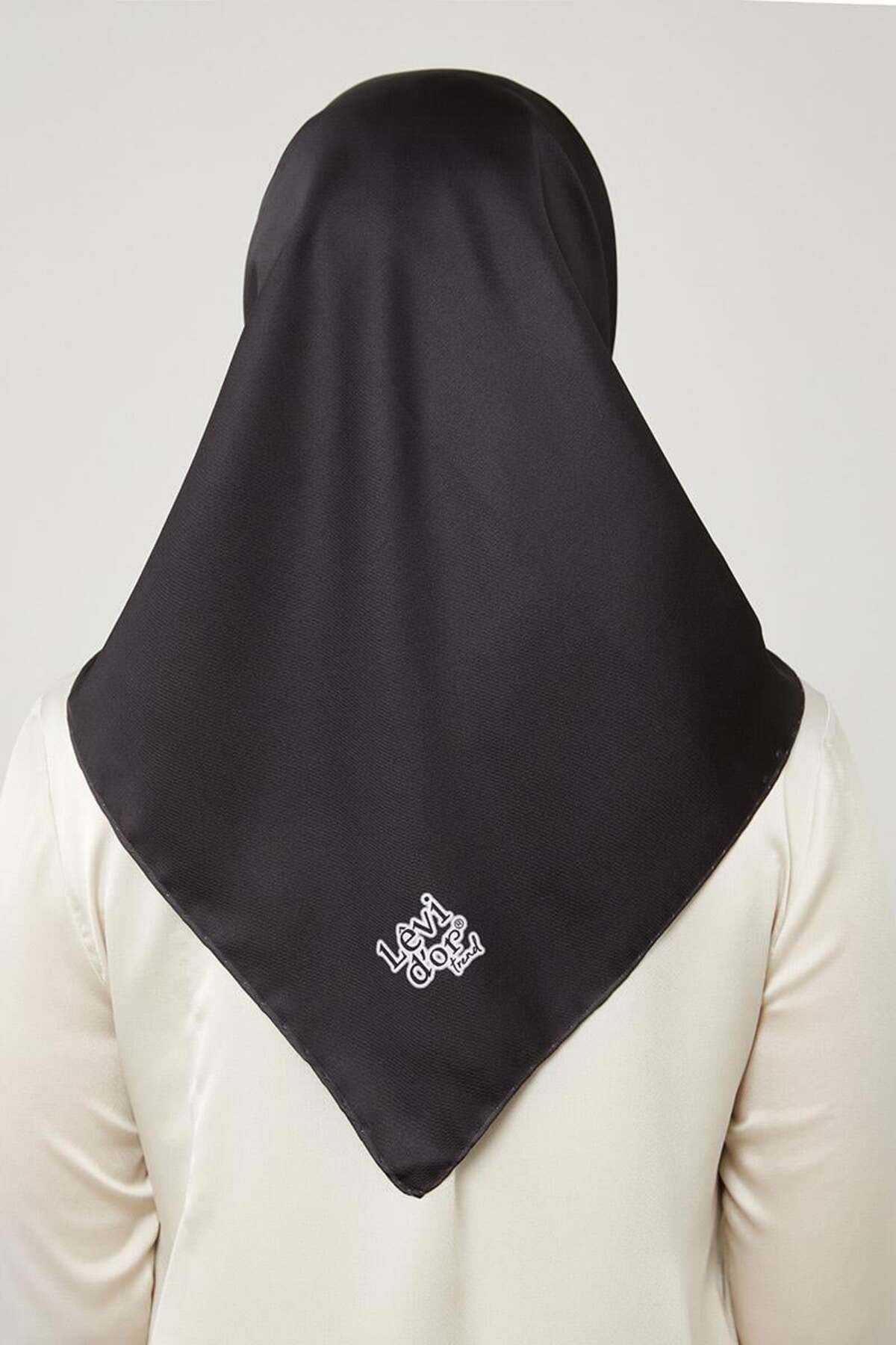 روسری مشکی Twill Trend Color اورجینال Levidor