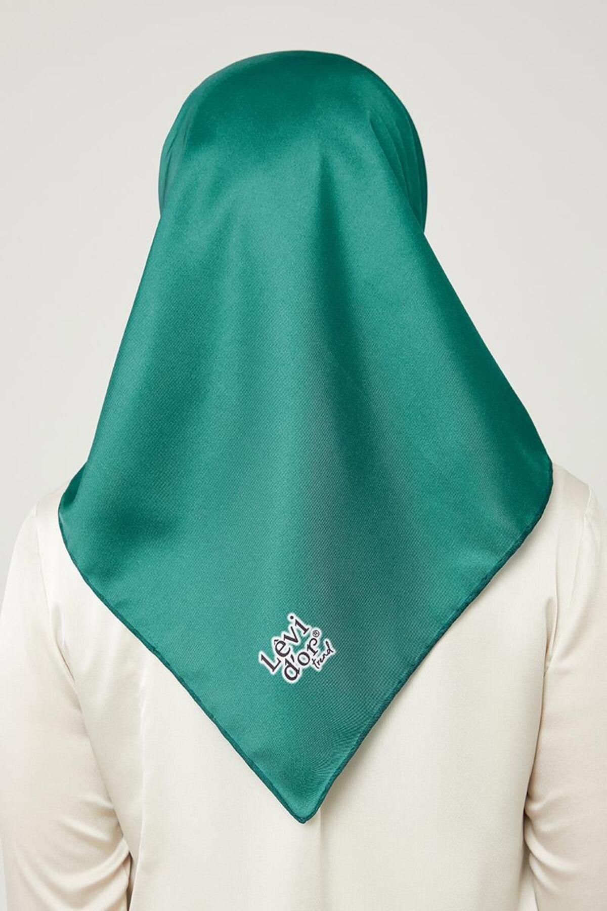روسری سبز Twill Trend Color Emerald Levidor