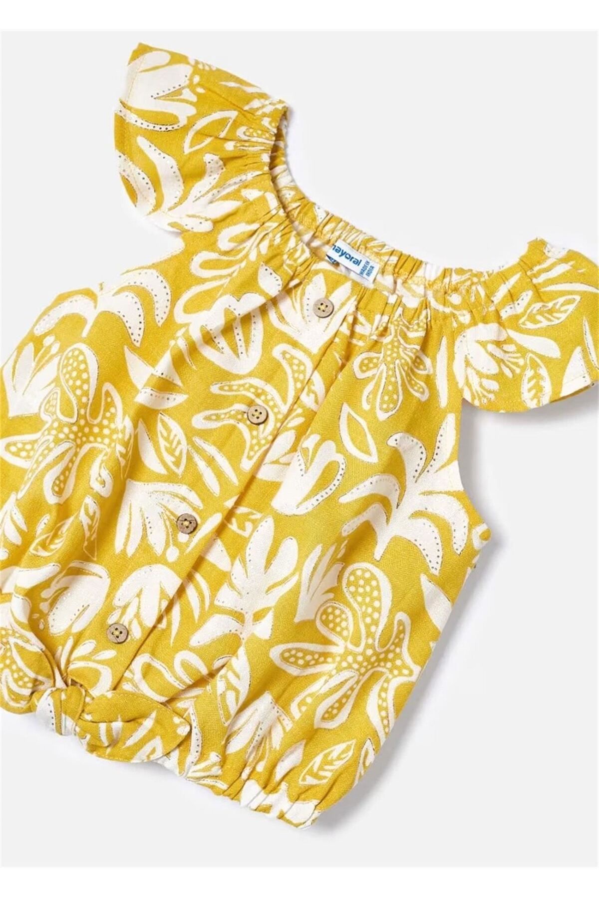 MAYORAL-Tricou cu noduri imprimat pentru fete, galben 3174 4