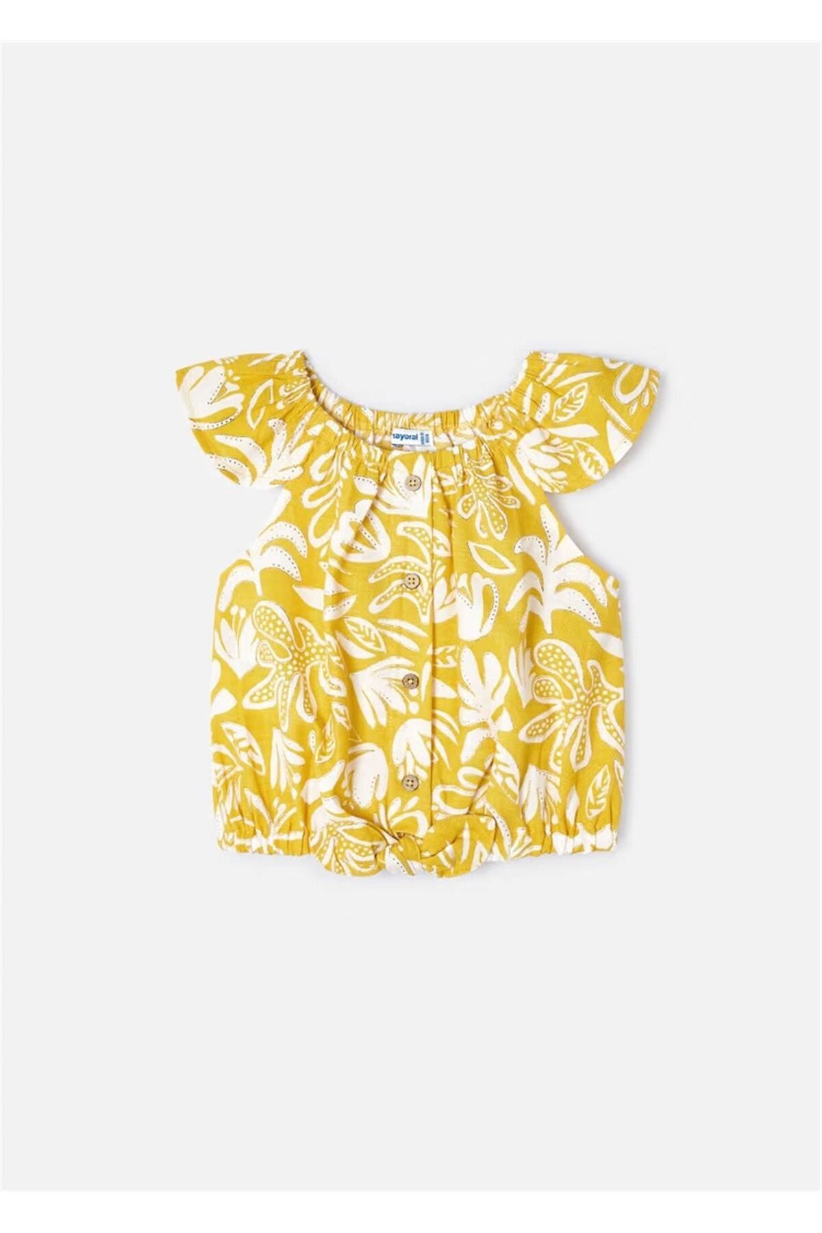 MAYORAL-Tricou cu noduri imprimat pentru fete, galben 3174 2