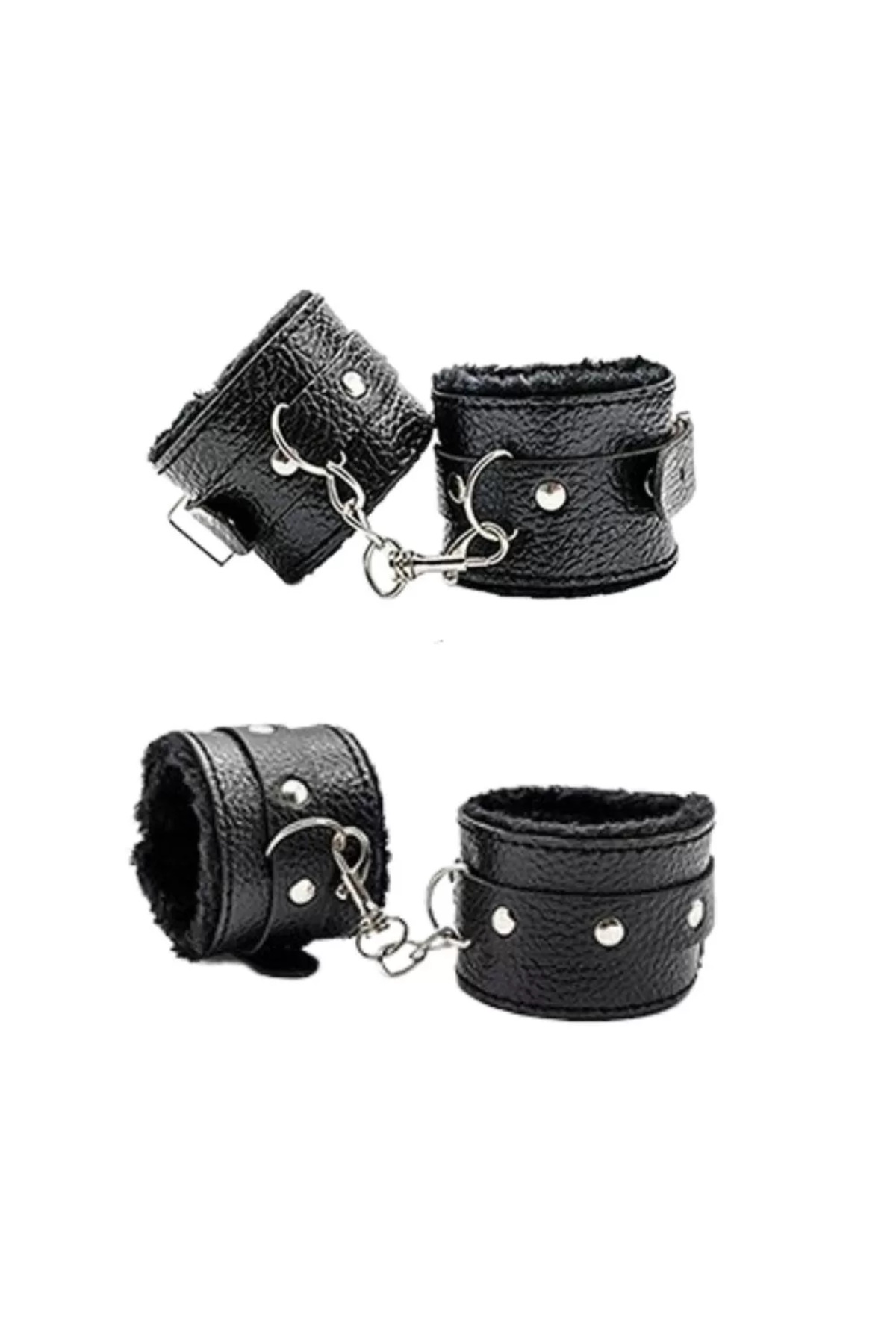Fetish Beginner El ve Ayak Kelepçesi BDSM Seti - Siyah