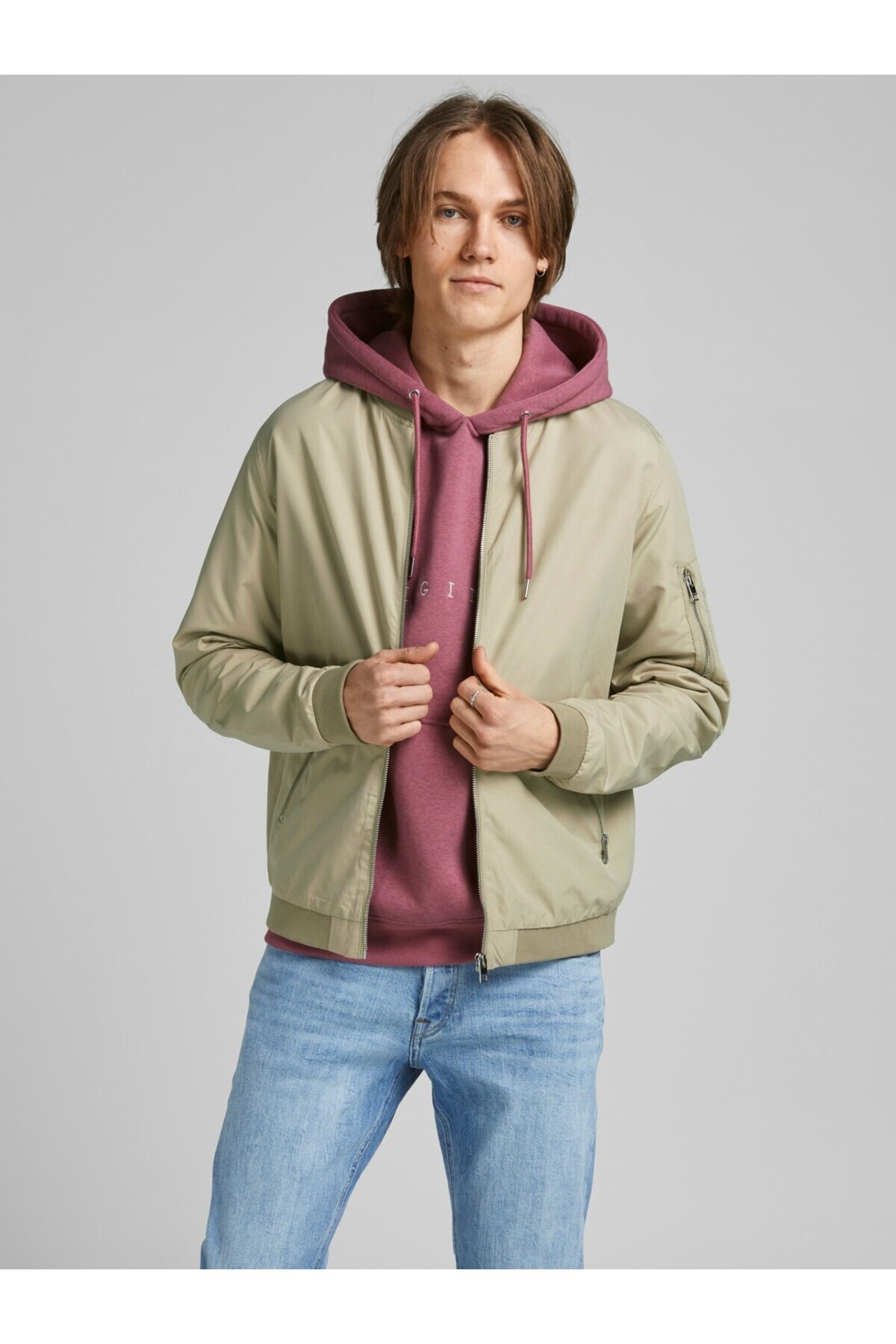 ژاکت مردانه جک اند جونز بژ کد ۱۲۱۶۵۲۰۳ جک اند جونز کت Jack & Jones