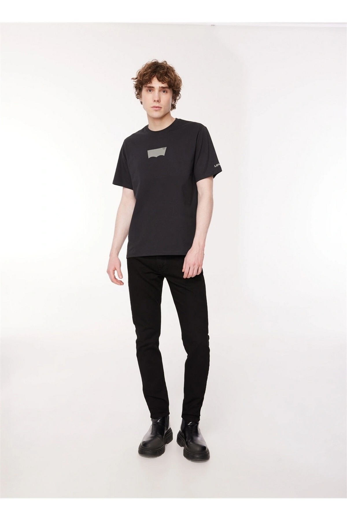 تی شرت لیوایز مردانه 100% پنبه مشکی  طرح دار Regular/رگولار    بیسیک Daily/روزانه | Levi's TYCZ4FO2SN170915701435186 TR - تصویر 3