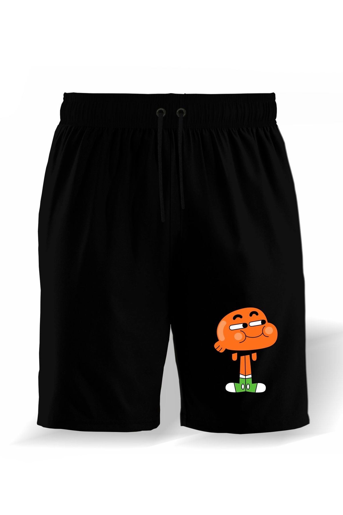 VectorWear Pantaloni Scurți Negri Gumball Sneaky, 100% Bumbac, Cu Buzunar Cu Fermoar Masculin - XS