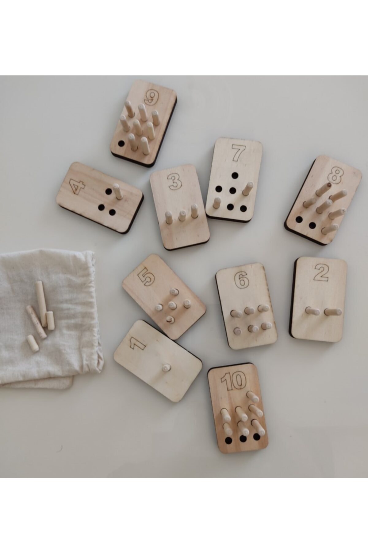 Ankebut Montessori Pim Takmalı Sayı Ve Değerleri Öğrenme Seti fotoğrafı 5 (önizleme)