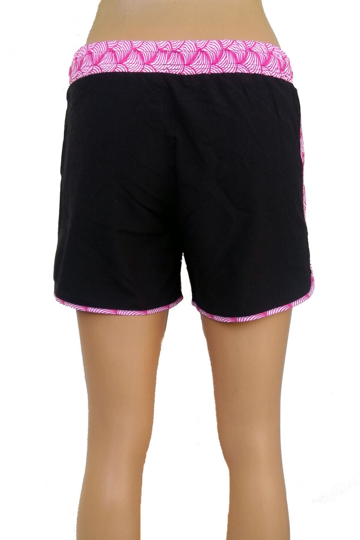 Fantasy Women s Black Elastic Waist Quick Drying Pocketless Swim