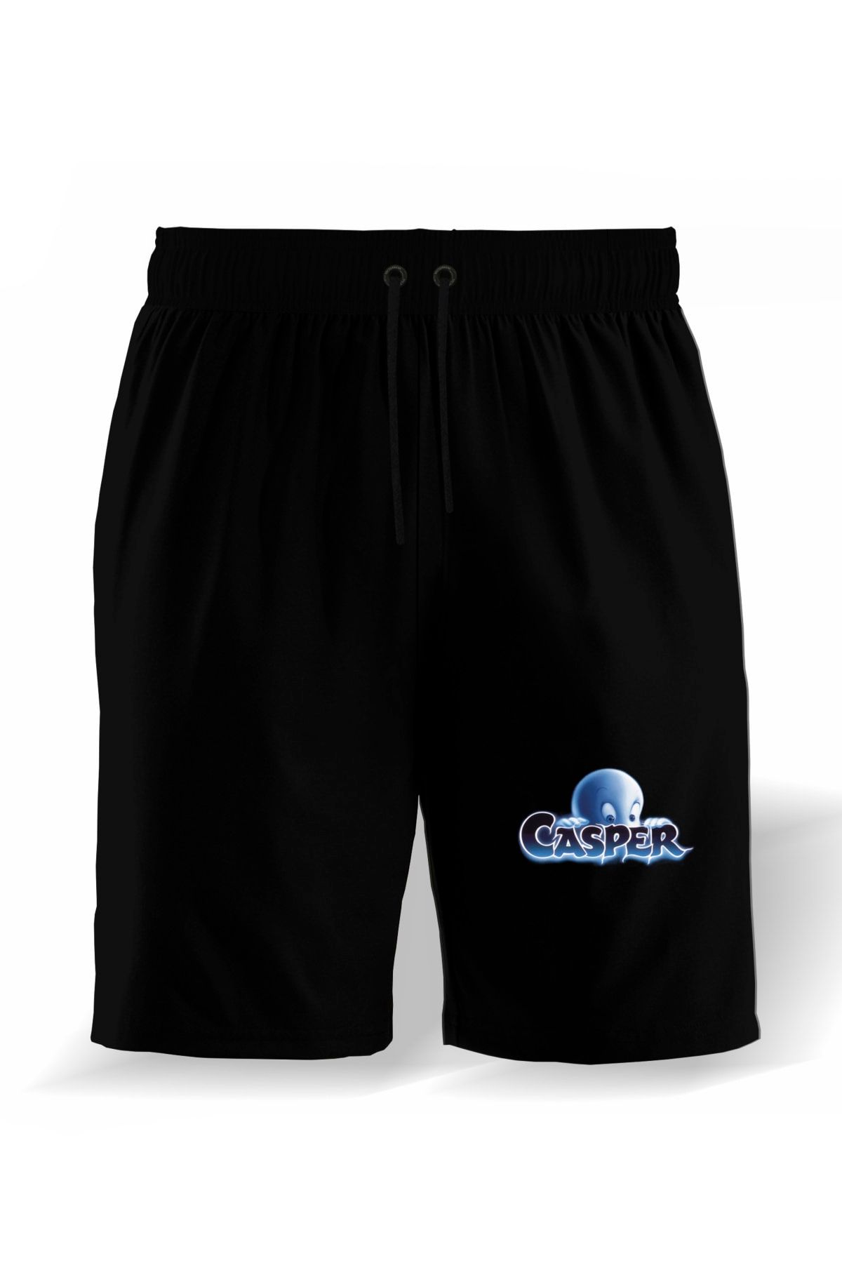 VectorWear Pantaloni Scurți Pentru Bărbați, Negri, Din Bumbac Casper, Cu Buzunar Cu Fermoar Masculin - XS