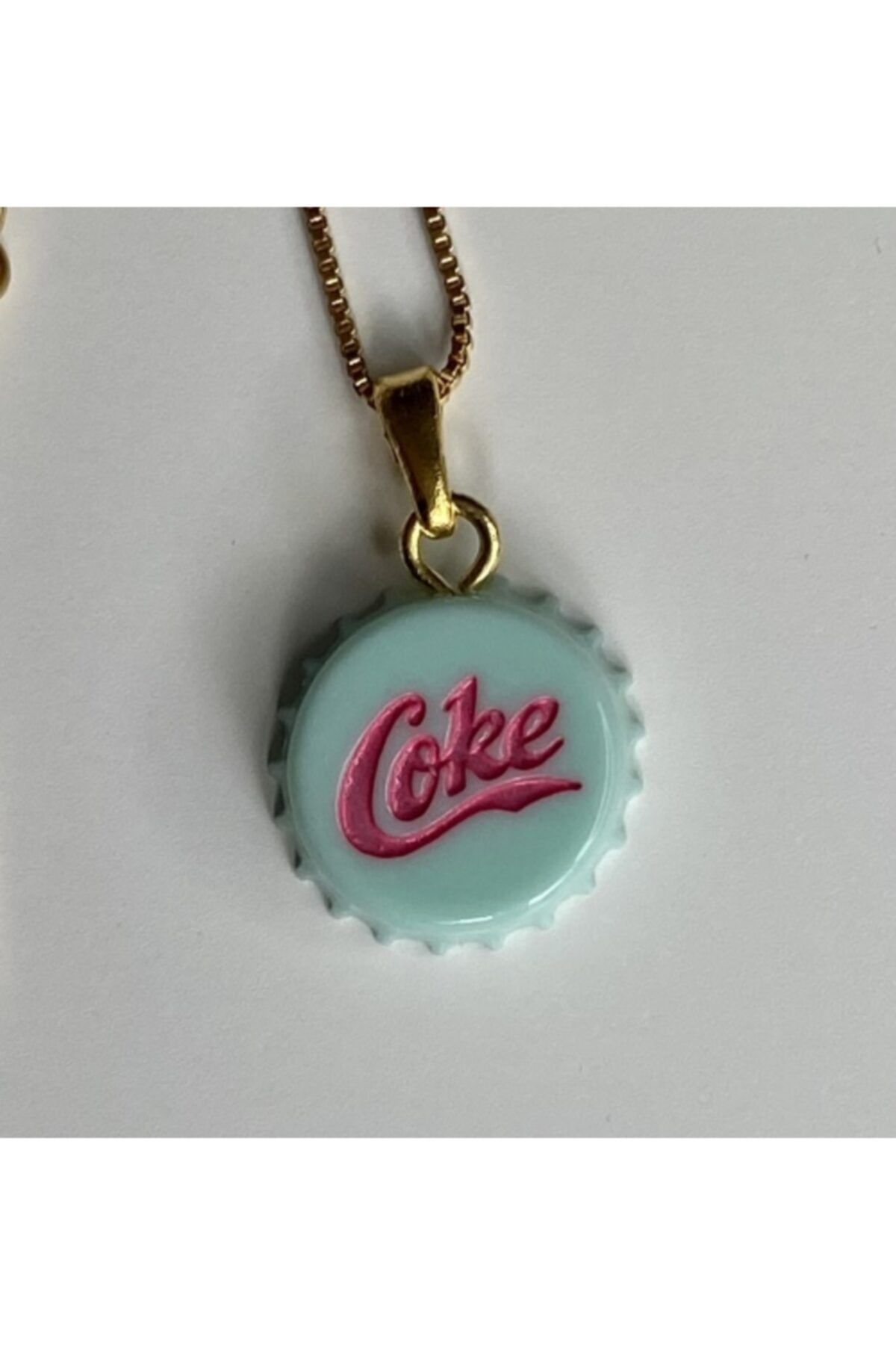 lesseffortless Cam Göbeği Yeşili Kola Kapağı Ayarlanabilir Zincir Kolye