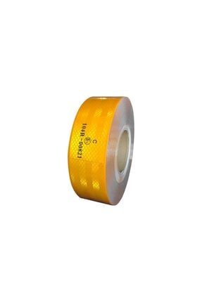 Reflektör Fosforlu Şerit Bant, Tüvtürk Onaylı 5,5 Cmx50 Metre Sarı UYS-136380