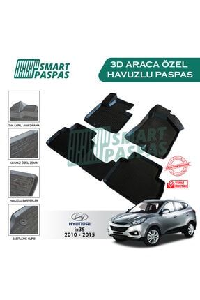 Hyundai Ix35 2010-2015 3d Havuzlu Paspas SMRTHYND12