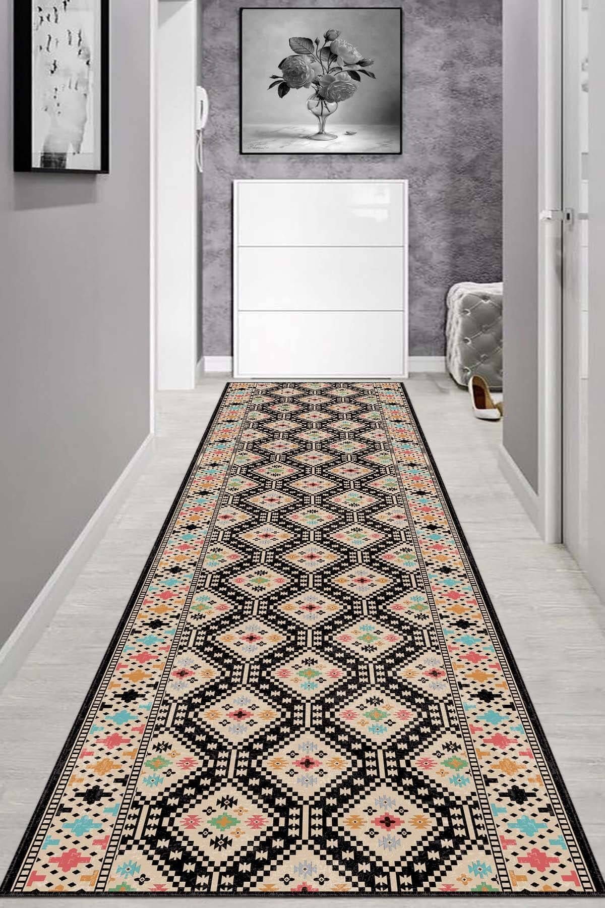 RugViva Kaymaz Tabanl Makinede Y kanabilir Antik Kilim Desen