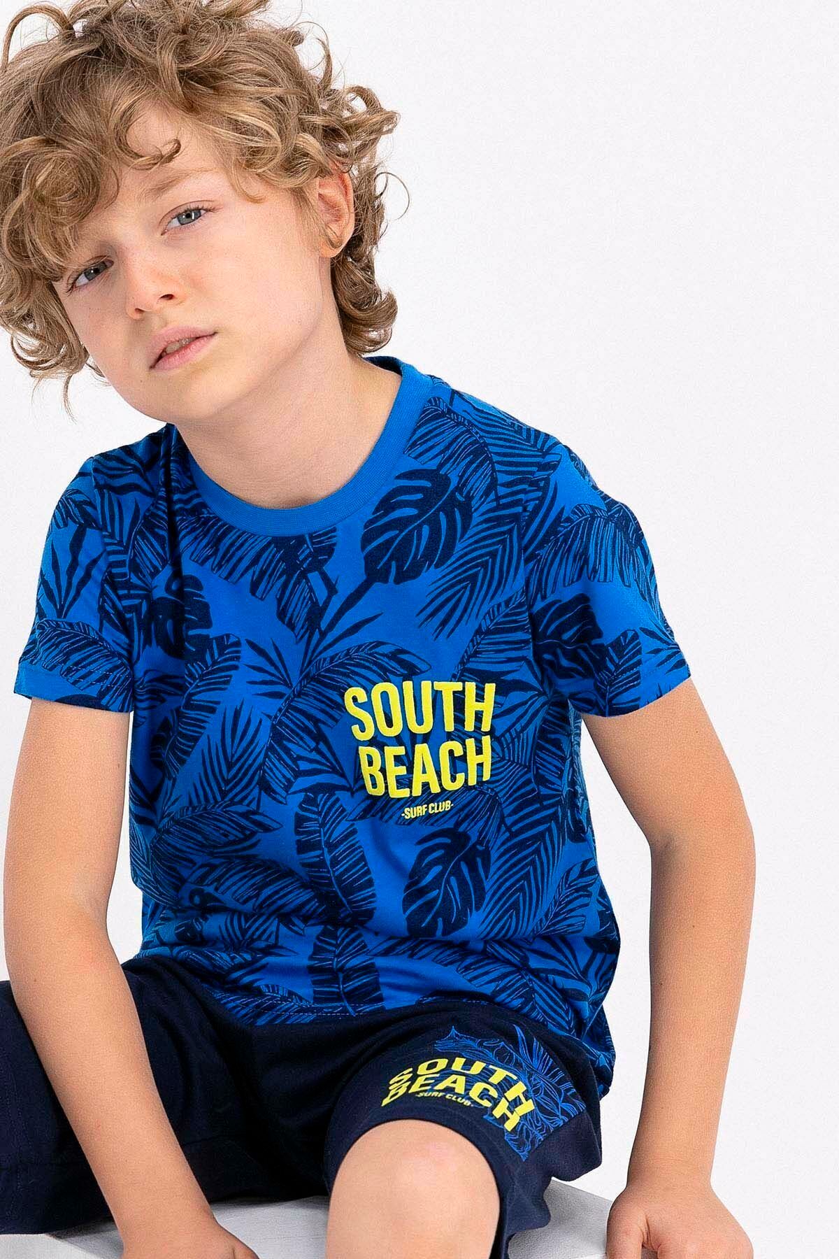 Rolypoly Rolypoly South Beach Cobalt Blue Young Men s Capri Suit