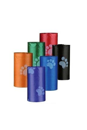 Pet Shop Pati Desenli 3 Rulo Kedi Köpek Kaka Dışkı Toplama Poşet ANKAY-2498