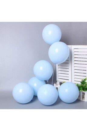 100'lü Mavi Makaron Pastel Renk Mat Balon ty62