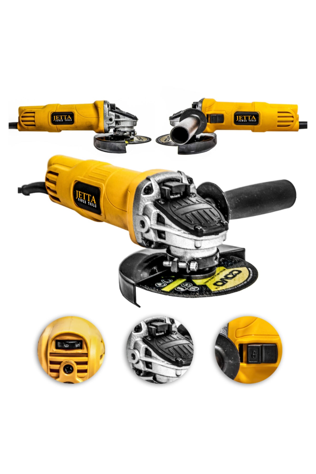 Jetta Power Tools Jetta Power 2000 W Devirli Sjs Çift Metal Şanzuman Avuç Içi Taşlama Makinesi 125 Mm Jetta-dvrli