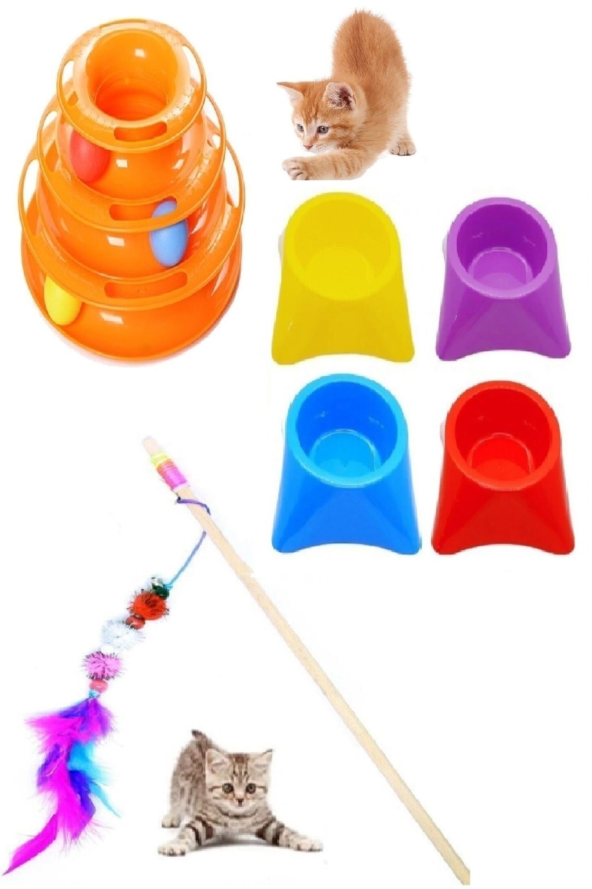 Mia Wallace Toplu Yuvarlak 3 Katli Kedi Oyuncagi Mama Kabi Buyuk Boy Renkli Kedi Oltasi Ahsap Kedi Oyuncagi Fiyati Yorumlari Trendyol