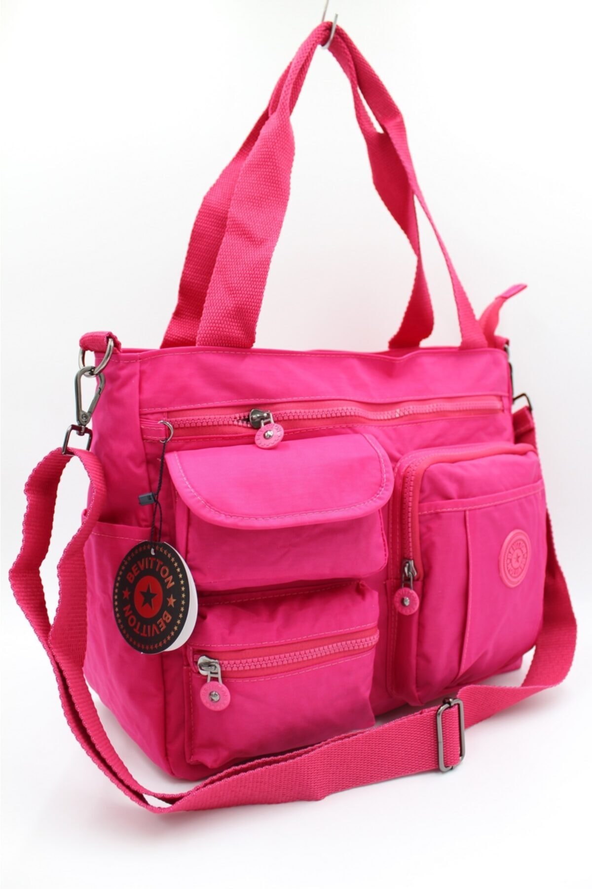 Waterproof Fabric Women Pink Luxury Shoulder Bag 7300