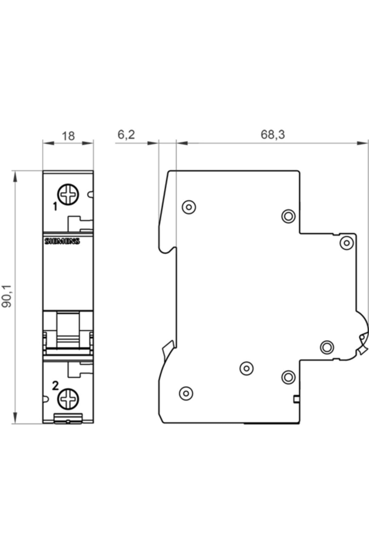 Siemens-Automatic Fuse with 6 Ampere Switch B1 6a 6ka 2