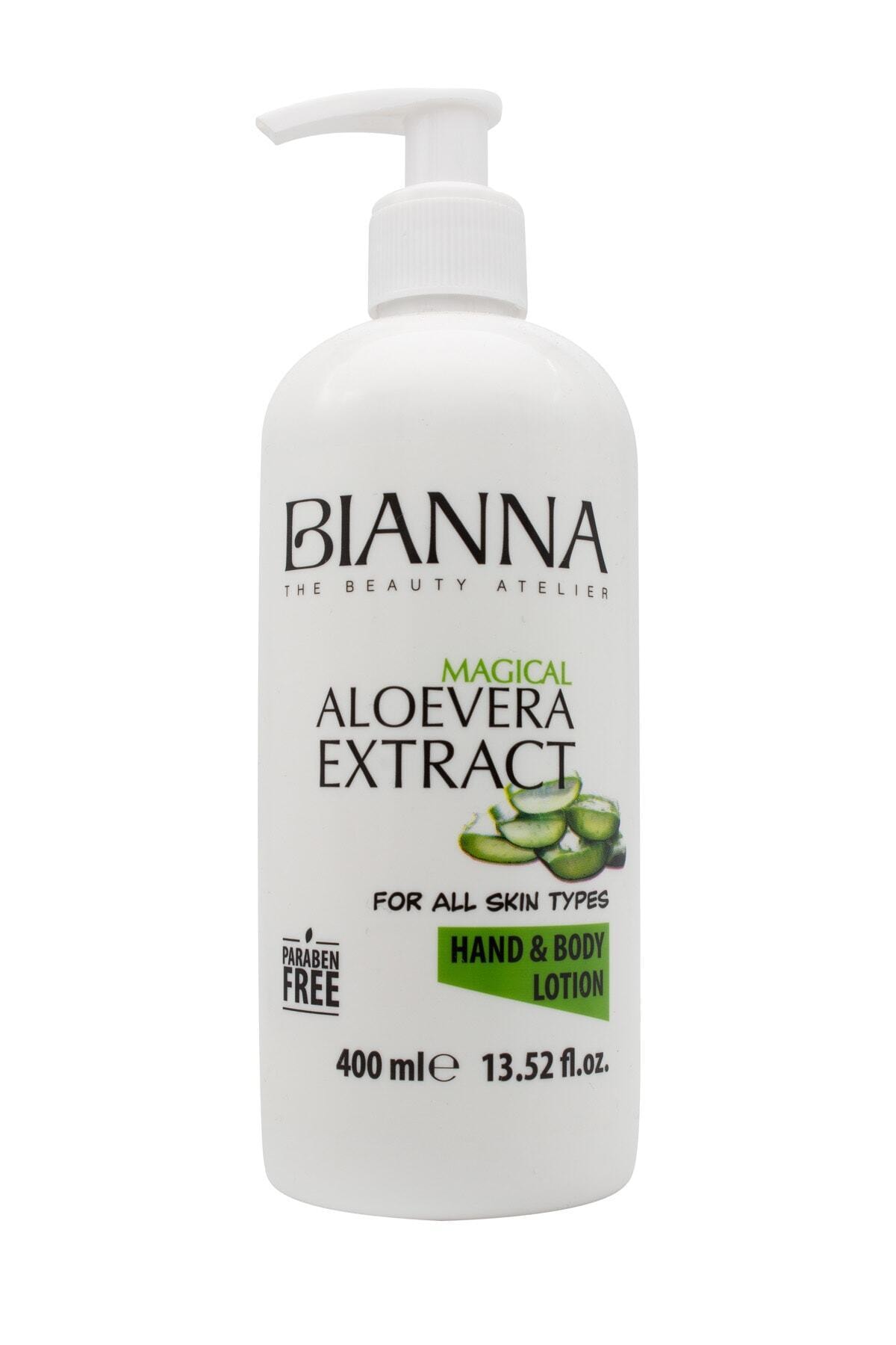 Bianna Pompalı Büyük Boy Aloeveralı El Ve Vücut Losyonu 400 ml — firat.emir-aloevera