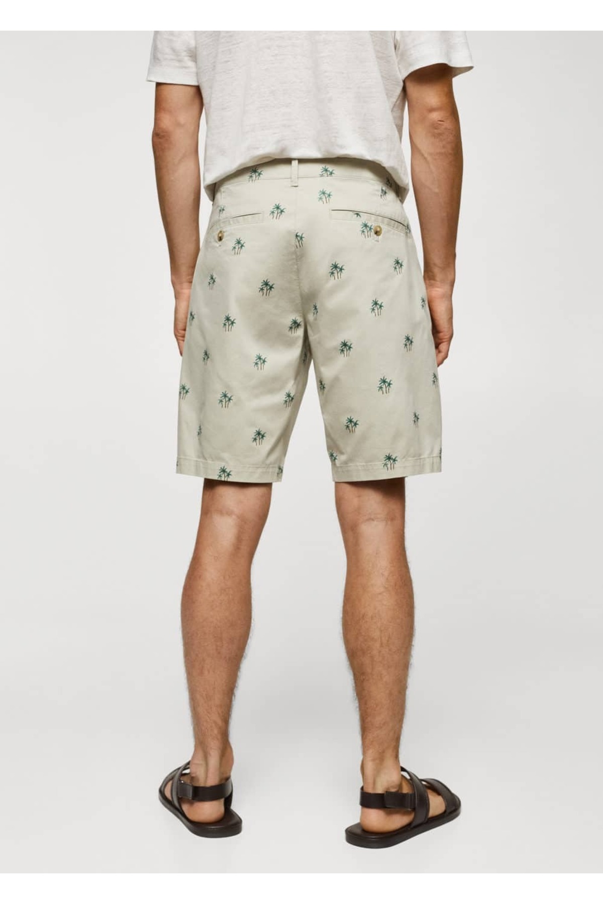 شلوار مردانه بژ منگوMANGO Man | 67090634 اورجینال - تصویر 4