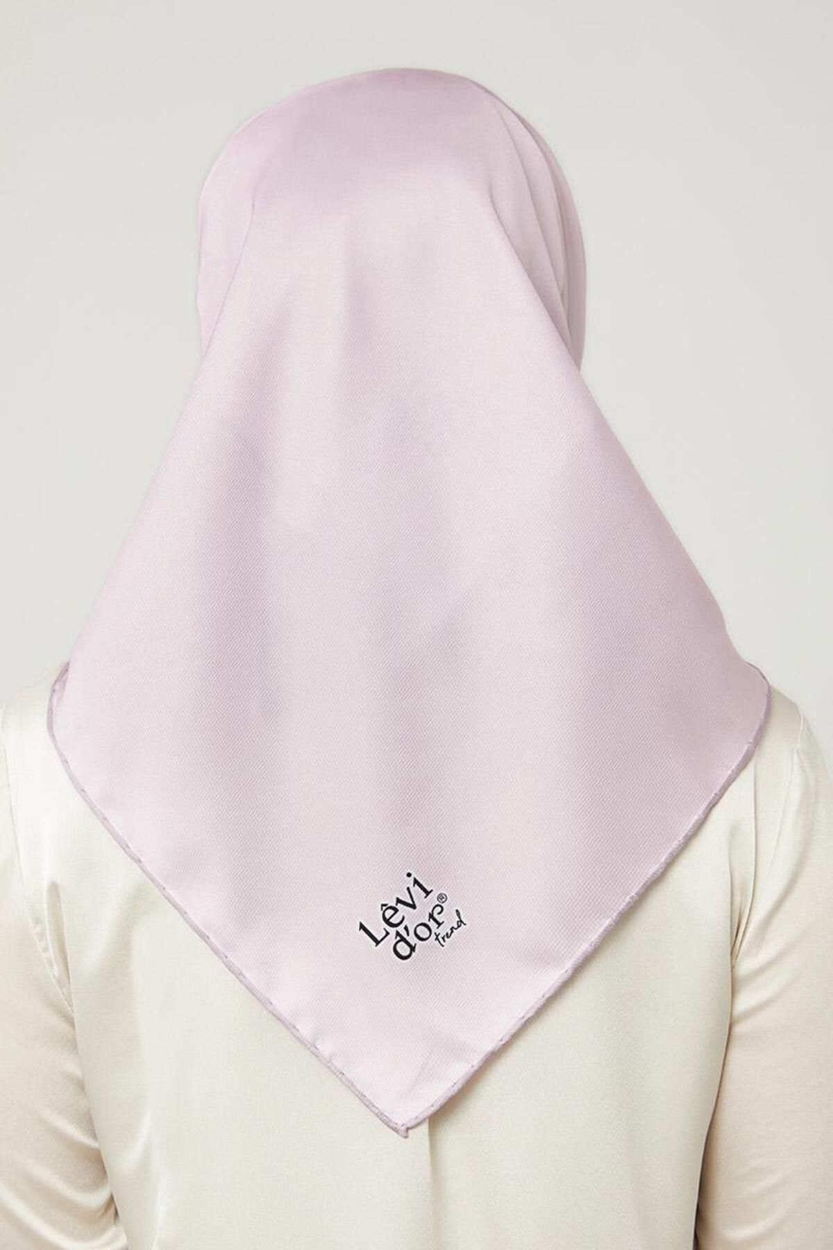 روسری صورتی Twill Trend رنگ جامد Levidor