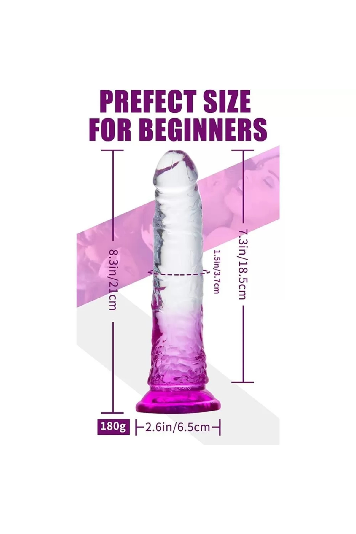 RAINBOW CLEAR Ultra Yumuşak Dokulu Testissiz Realistik Jel Penis - Mavi 2