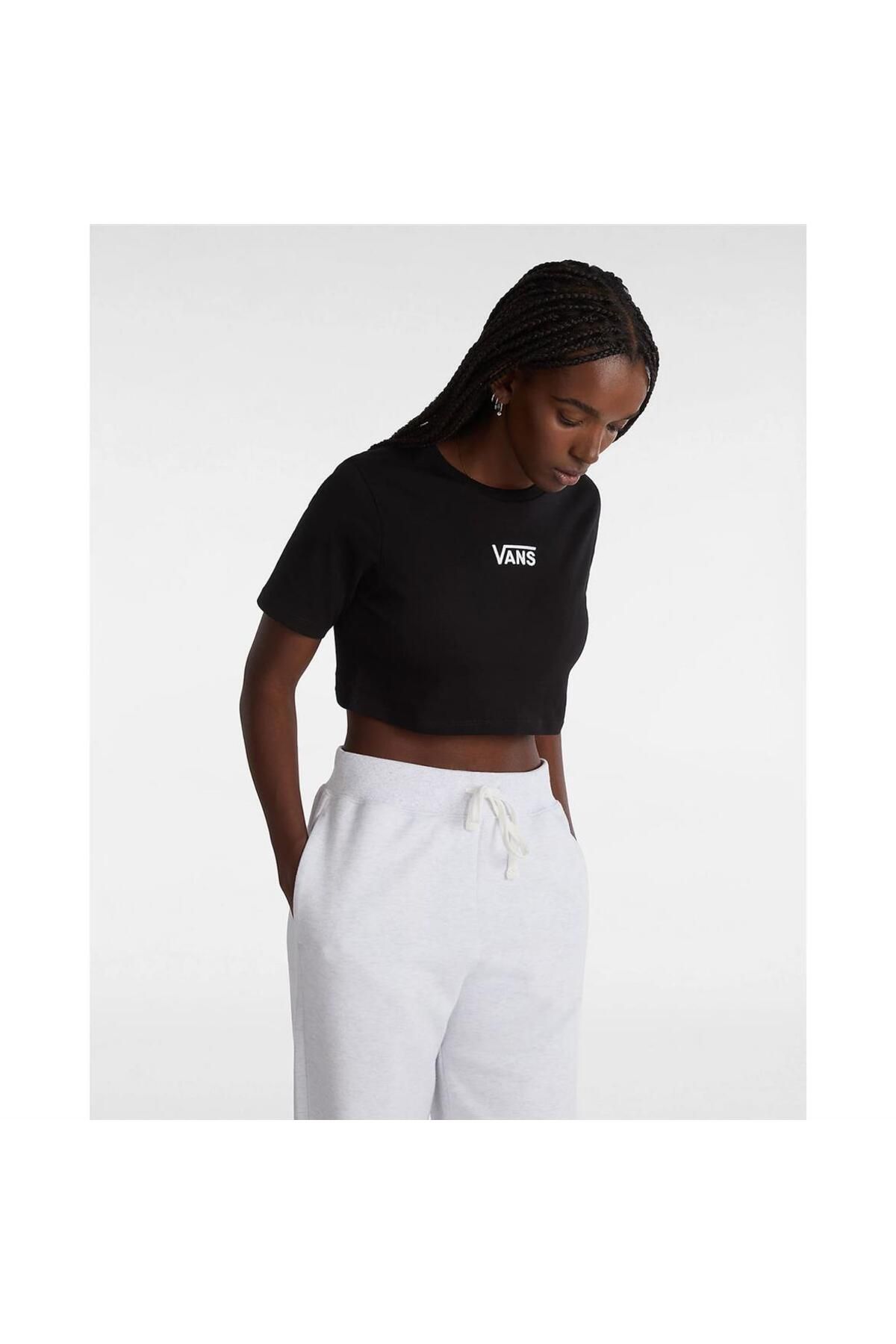 Vans T Shirt Black Crop Trendyol