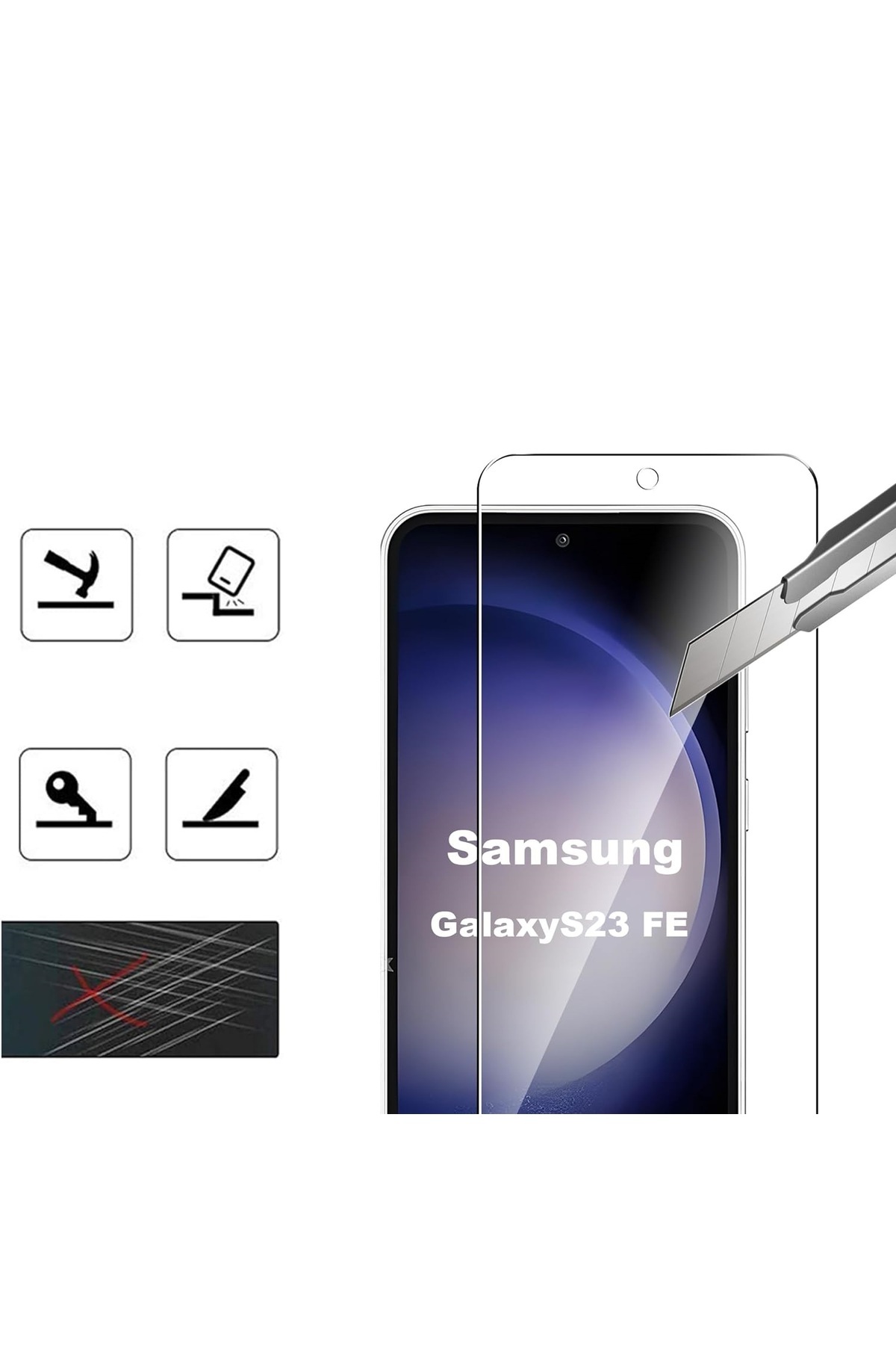 Samsung Galaxy S23 Fe Nano Ekran Koruyucu Kırılmaz Cam -i?nce Nano 6