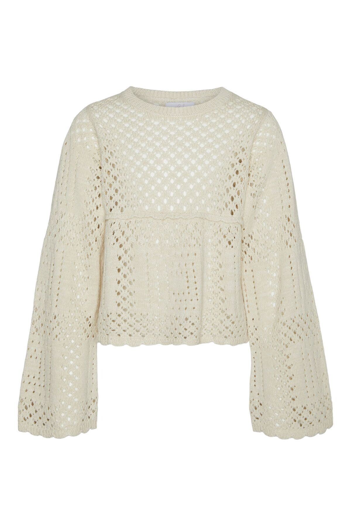 Vero Moda Girl-Strickpullover VMMINNA LS O-YAKA KISA PEPLUM PUL KIZ 1