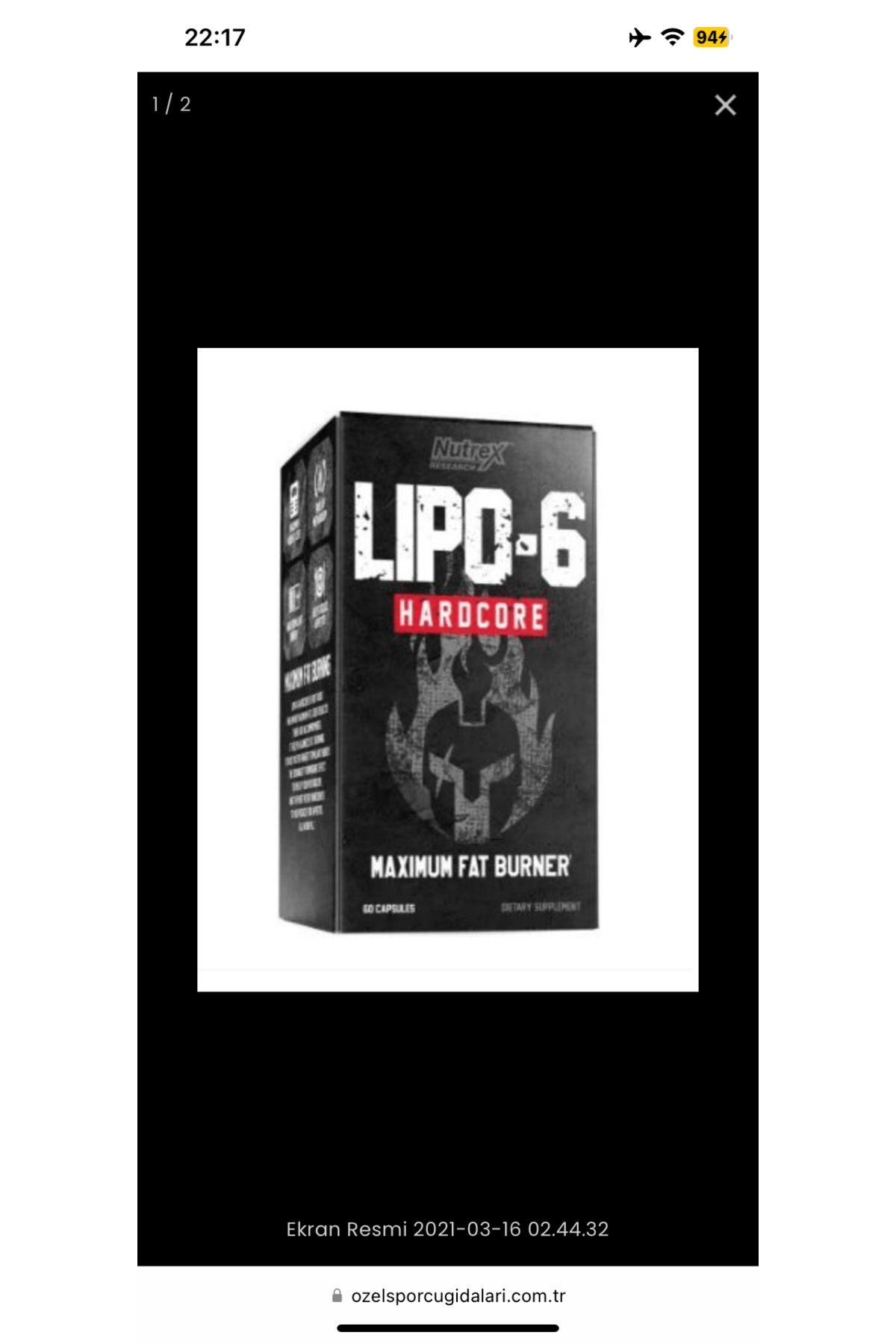 Nutrex-Lipo-6 Hardcore MAXIMUM FAT BURNER 60 Capsules.Usa Version 1