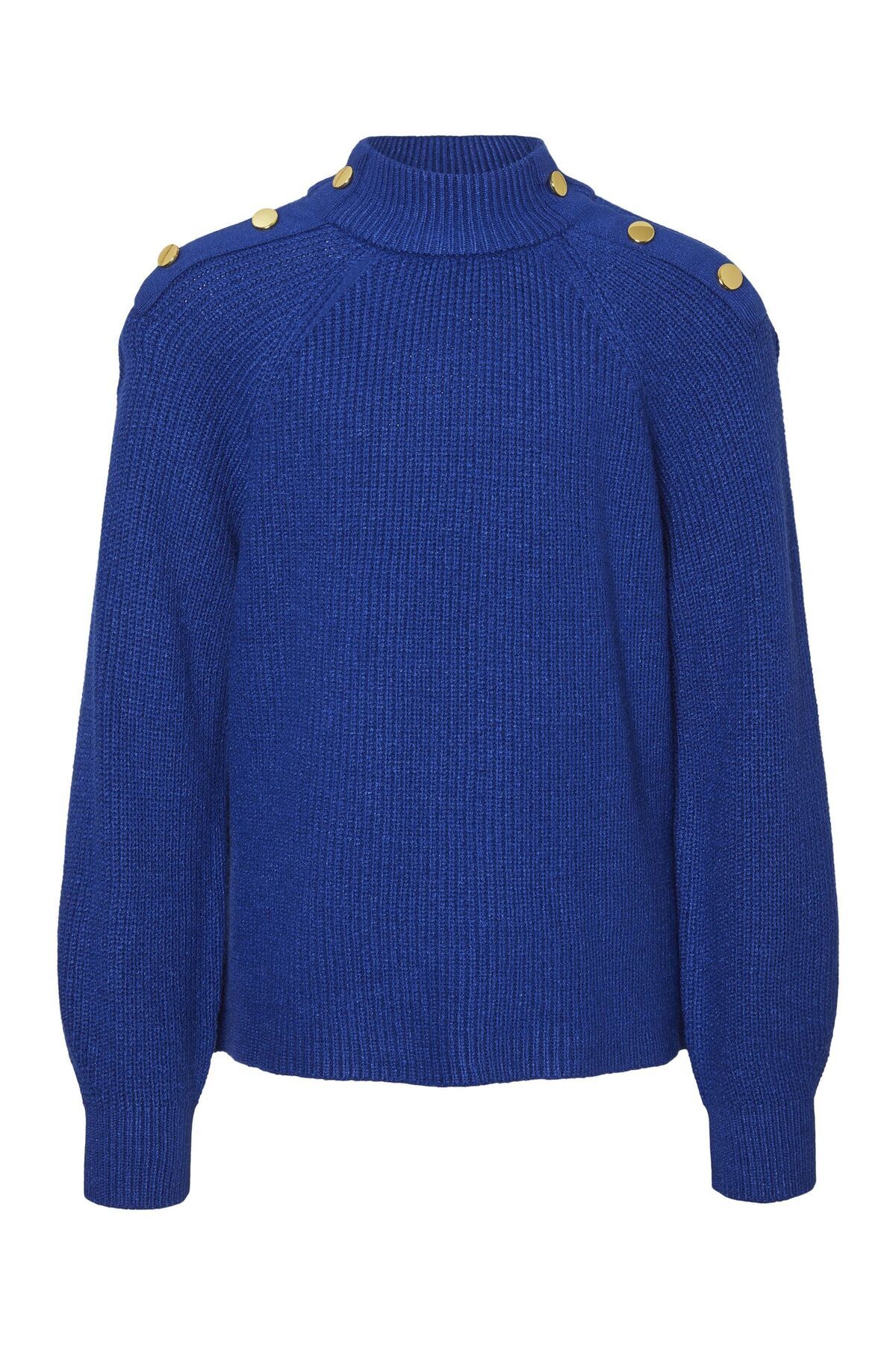 Vero Moda Girl-Strickpullover VMHOLLY BUTTON LS HIGHNCK BLOUSE GIRL 1