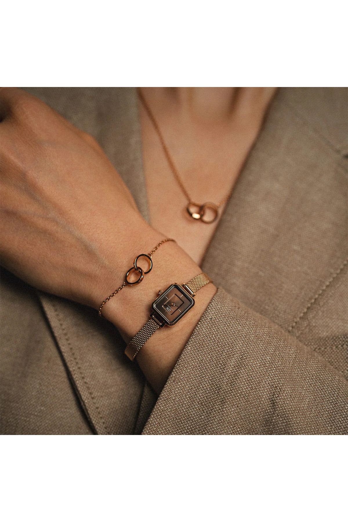 Daniel Wellington-Quadro Damenuhr Roségold DW00100649 2