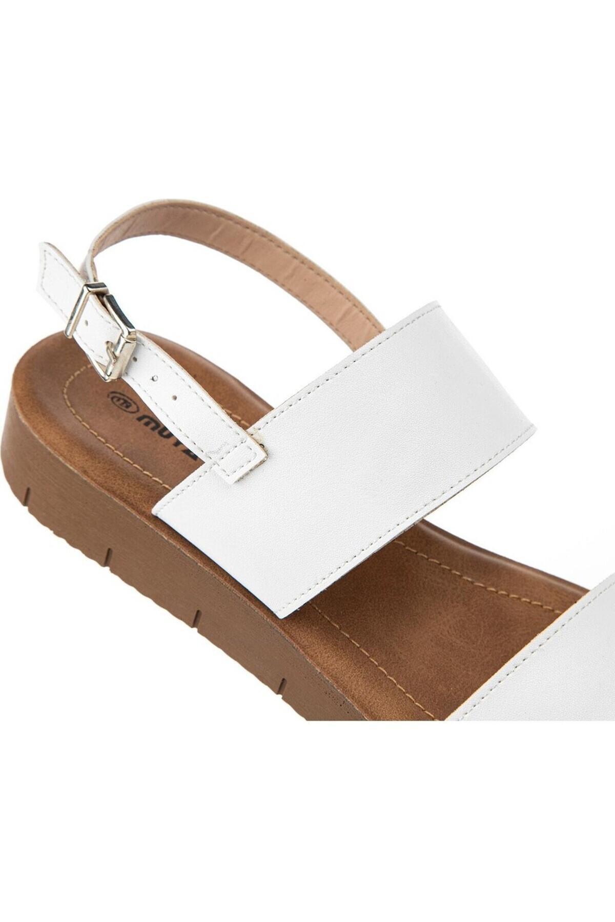 صندل زنانه سفید Muya | MYCMNTMKTBN اورجینال - تصویر 3