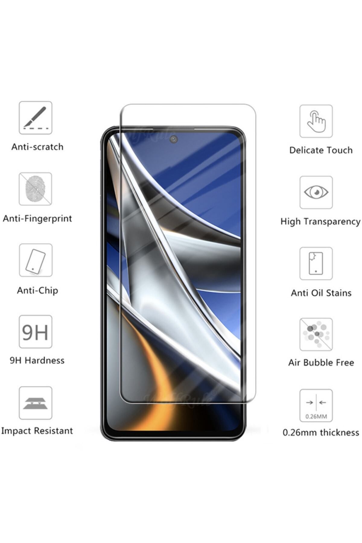 aheaks-Poco X4 Pro Compatible Nano Mizer Screen Protector 2
