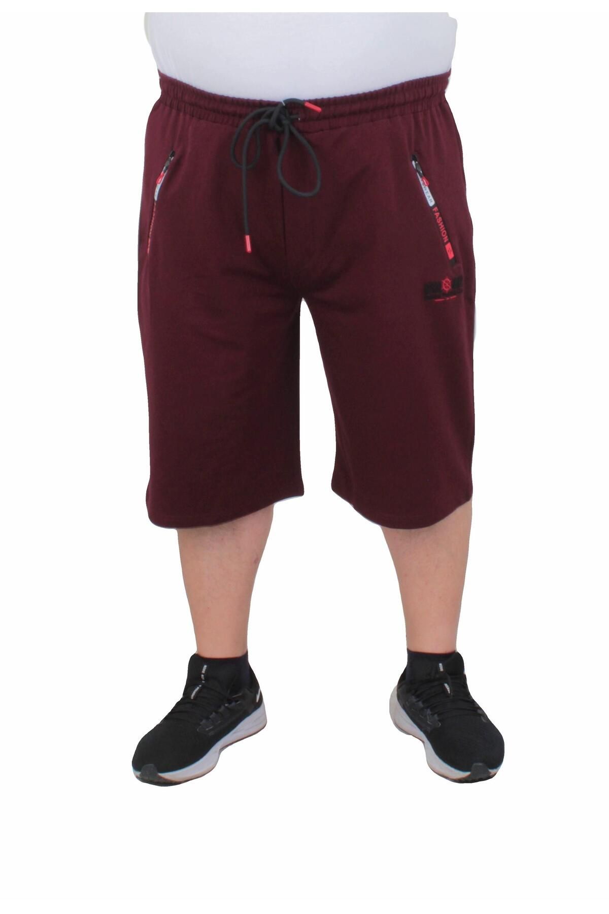 MocGrande Pantaloni Scurți Din Bumbac Pieptănat Yachting Club Plus Size Pentru Bărbați - Murdum Masculin - 6XL