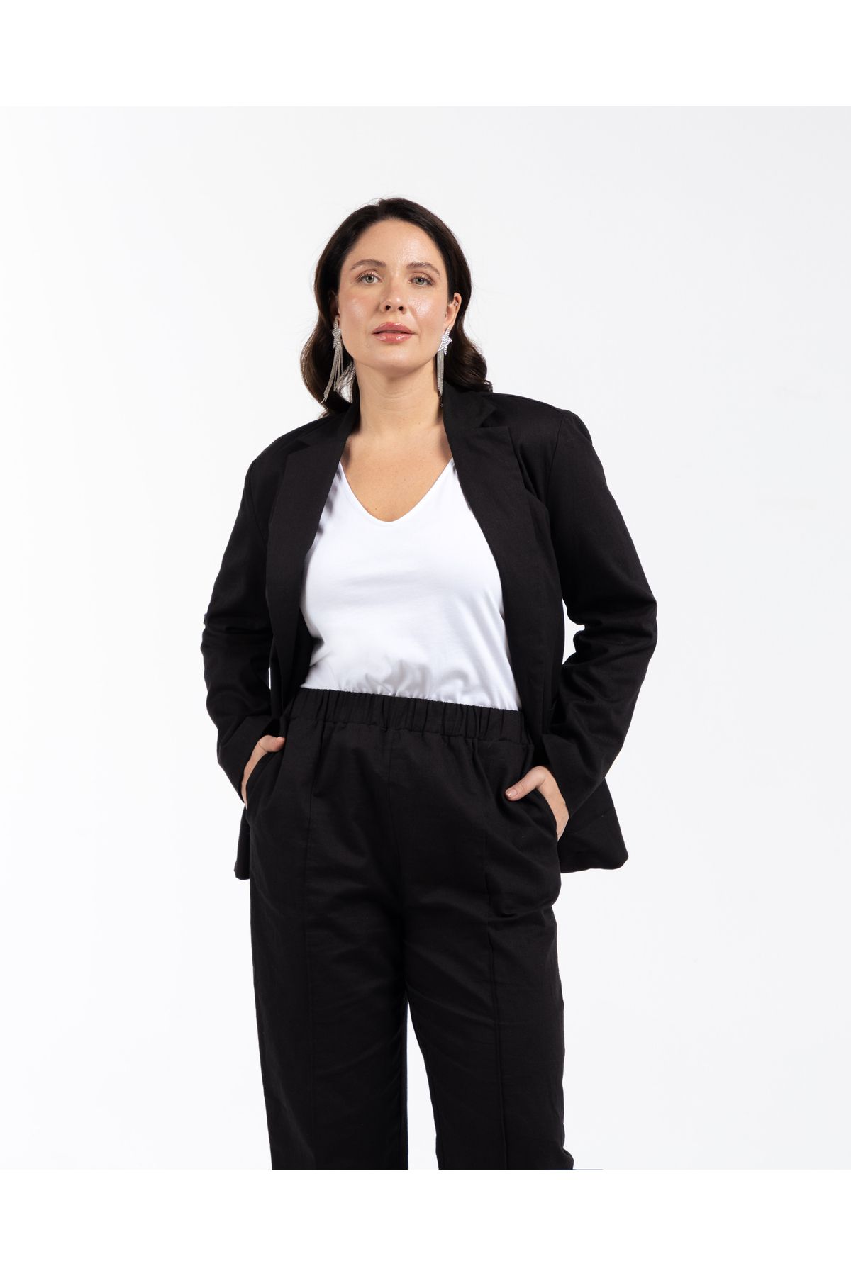 LUOKK-Fallon Linen Blazer Jacket 4