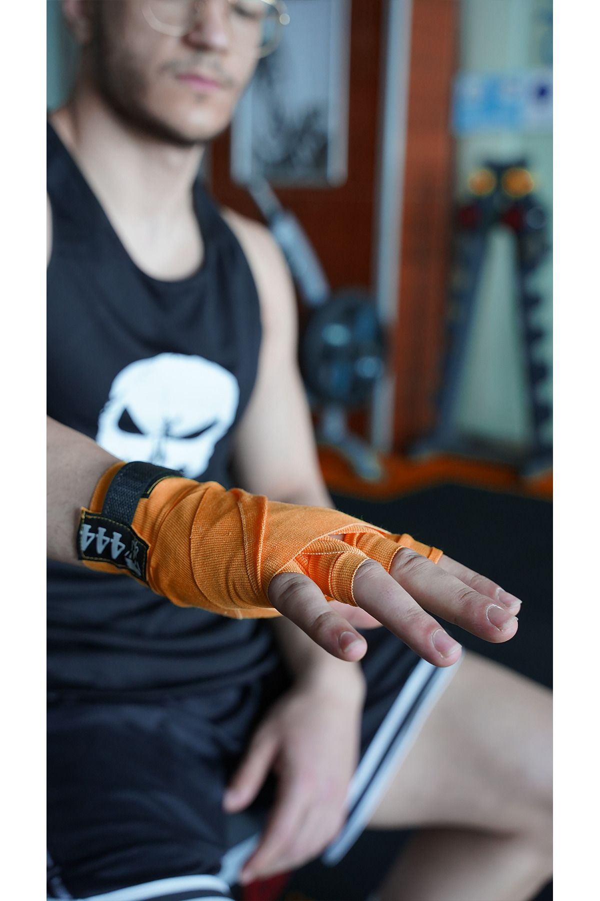 باند بوکس BOXING KICKBOX MUAY THAI SANDA HAND BANDAGE 3.5 متر X 2 قطعات دوگانه GAZELMANYA