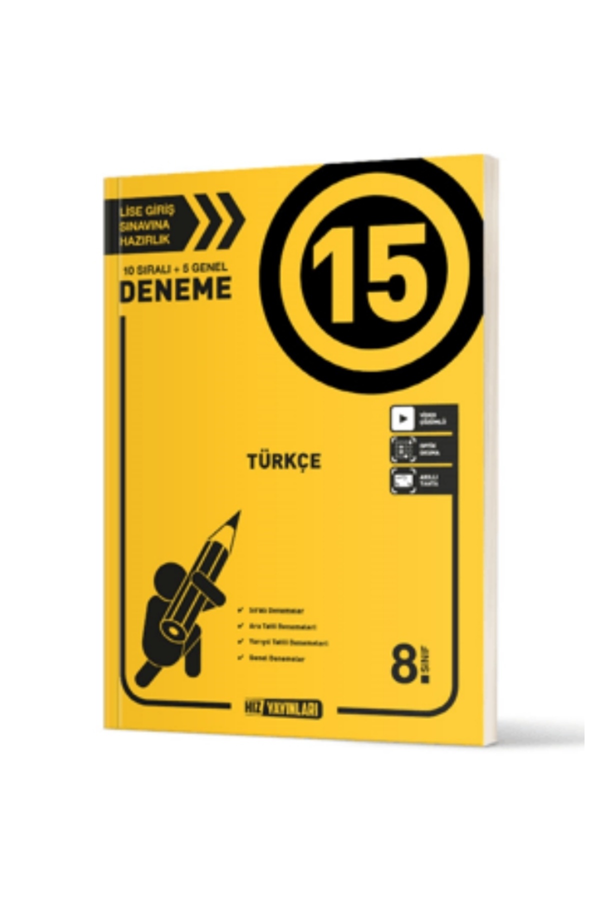 Hız Yayınları 8. SINIF TÜRKÇE DENEME 15 Lİ - Fiyatı, Yorumları