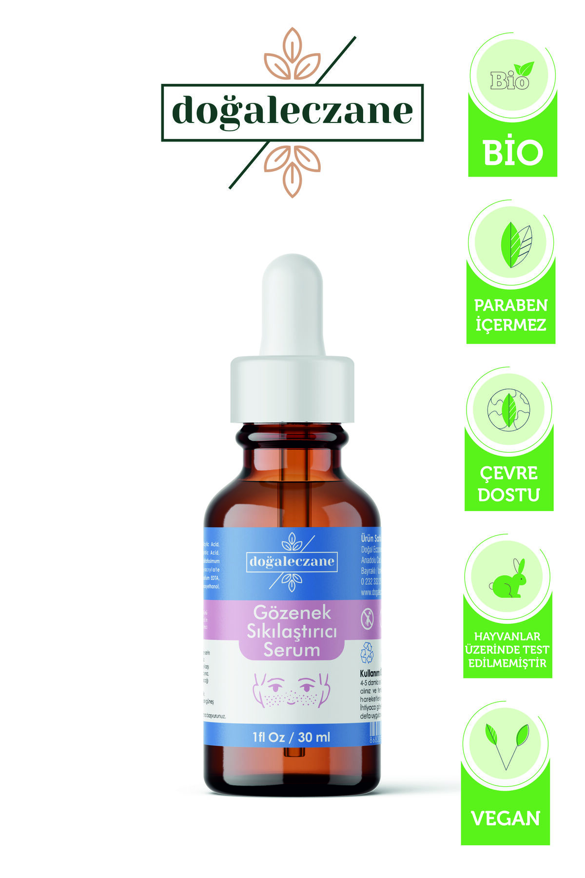 Gözenek Arındırıcı ve Sıkılaştırıcı bakım Serumu 30 ml — PGS/GZNKBKM — تصویر 3 از 4