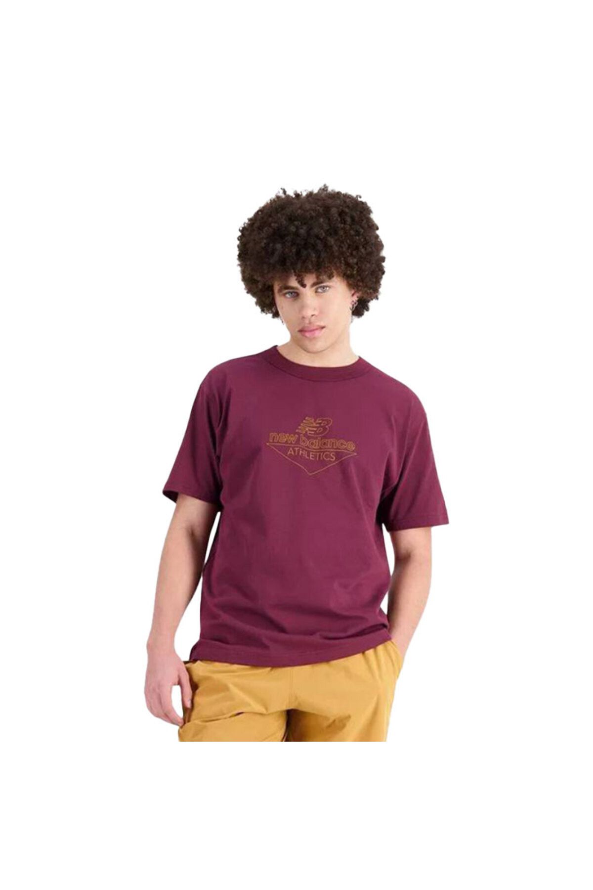 New Balance T Shirt Burgundy Regular fit Trendyol