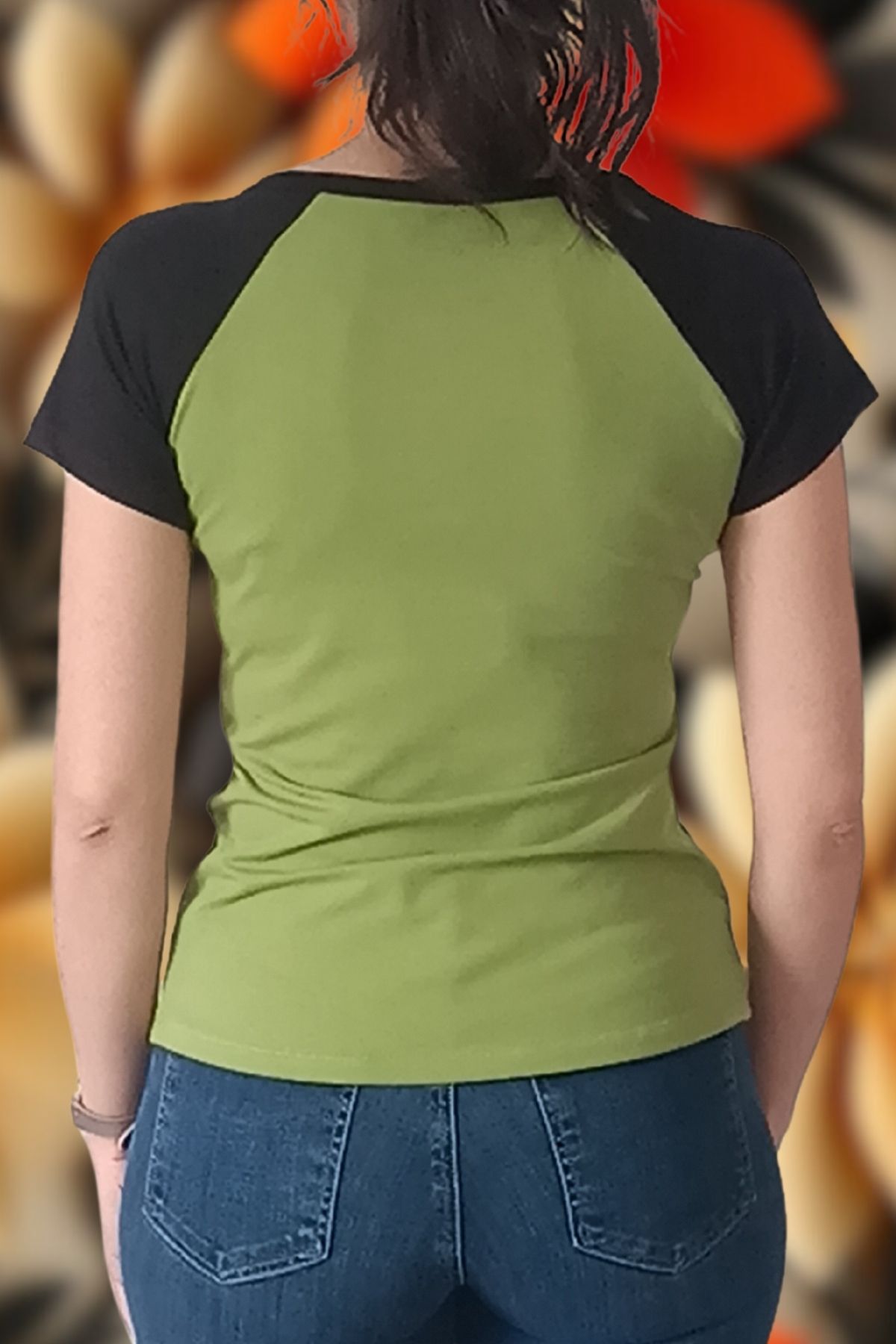 Kurun's Collection-Never Walk Alone Printed Raglan Short Sleeve T-shirt 3