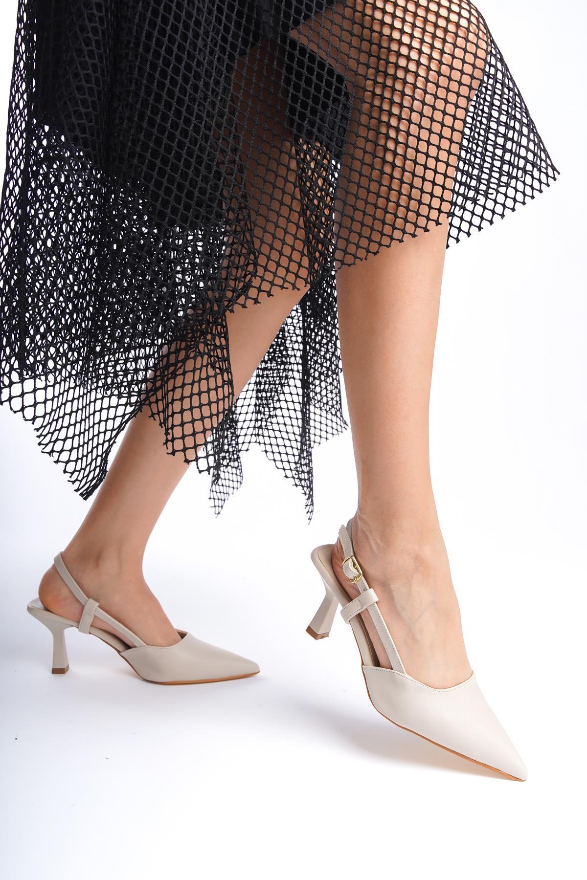 Women Skin Goblet Heel Pointed Toe Stiletto Merry Src20230023