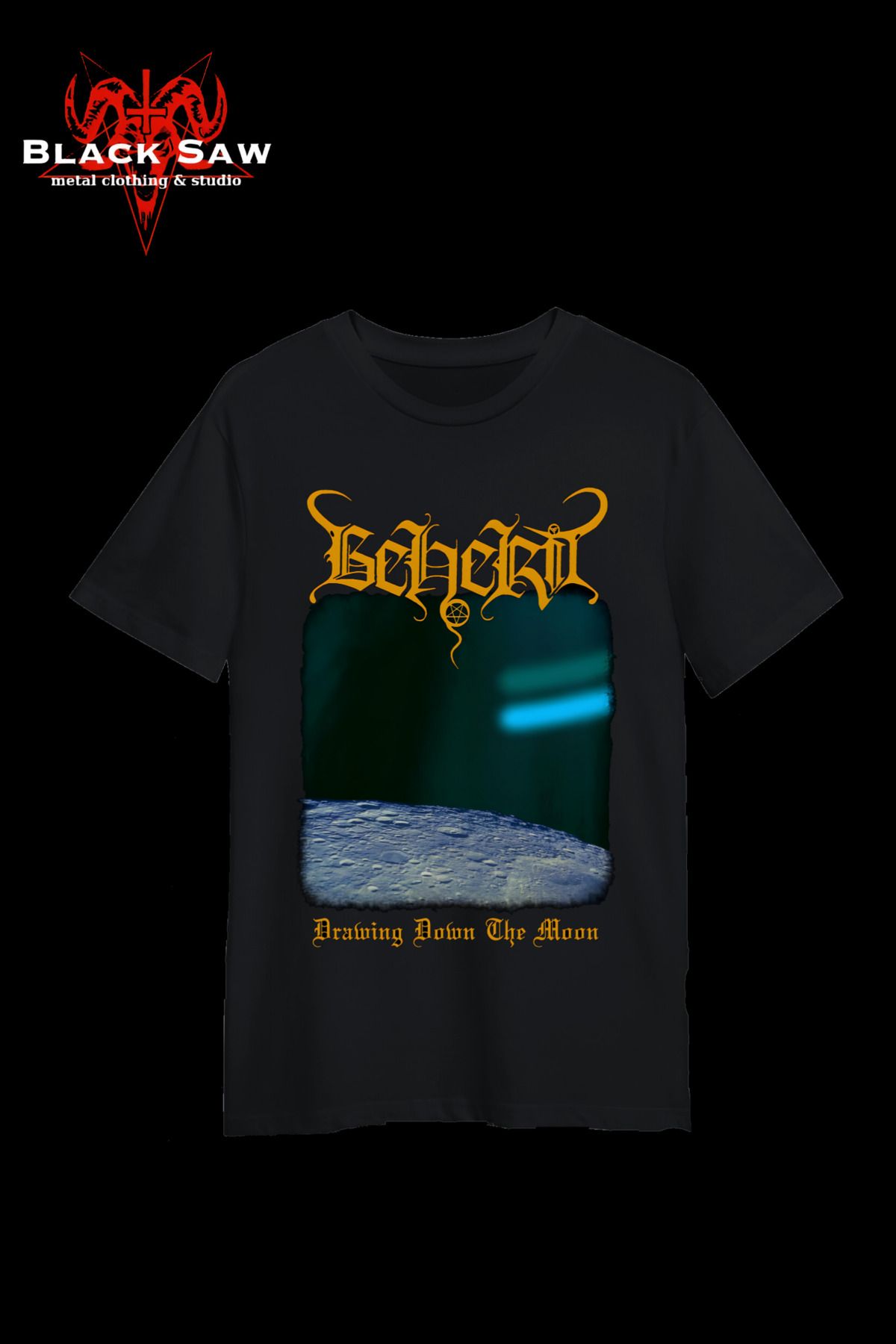 Valens Beherit Black Metal T Shirt Drawin down the Moon Design Trendyol