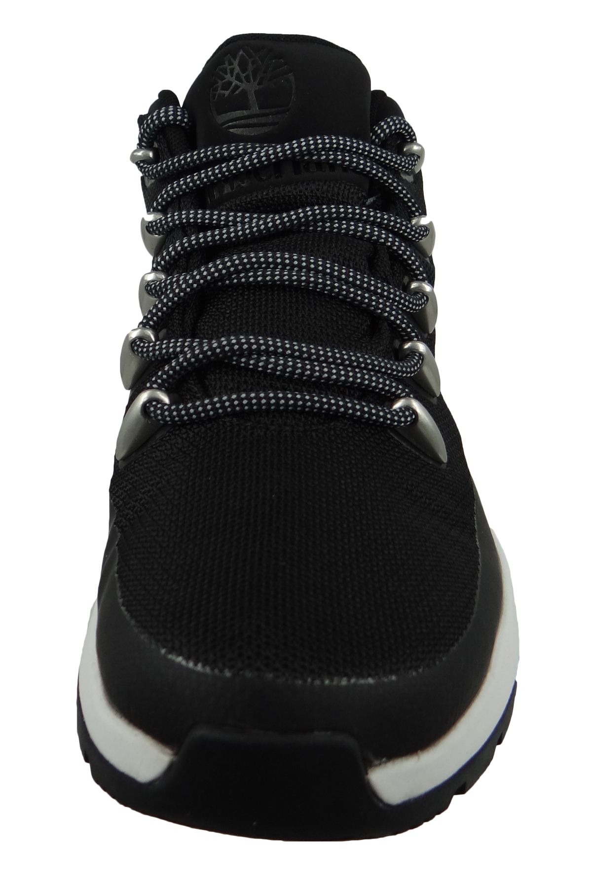 Timberland-Herren Sportliche Wanderschuhe Sprint Trekker WP Mid Boot CA266B TB0A266B015 Schwarz Black Mesh Text 4